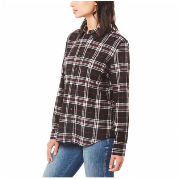 NWT Weatherproof Vintage Women's Long Sleeve Flannel Button Up Size L $80 8D010 - Picture 3 of 3